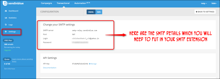 SendinBlue SMTP in Magento 2